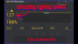 Typing Speed 127 | Turbo Typing | 10 Finger Typing | QWERTY Keyboard typing Speed