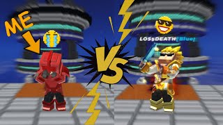 I fought @IAmYourDeathBG😈 but he abuse💀 || #blockmango #blockmangobedwars #bedwars