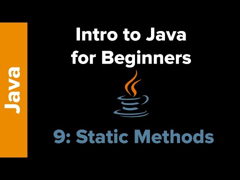 Basic Java 9: Static Methods - YouTube