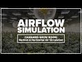 Cannabis grow room airflow simulation vertical and horizontal air circulation  fluid dynamics