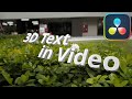3Dテキストを映像の中に挿入する方法！できるだけシンプルに作ろう！【DaVinci Resolve17】