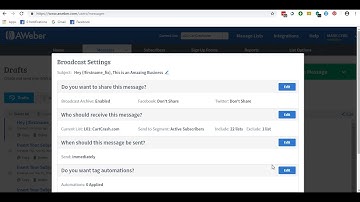 AWeber Tutorial 05 - How to send a Broadcast Email