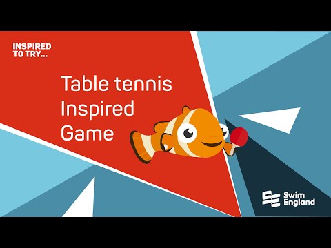 Table tennis inspired game for swimming lessons