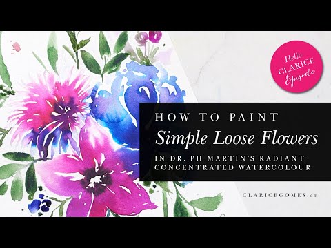 Painting Flowers with Dr Ph Martin&rsquo;s Radiant Concentrated Watercolour - Tutorial #1