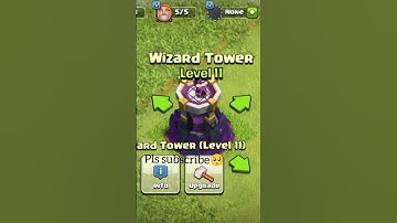 wizard tower from level 1 to max #shorts #trending #clashofclans @sumit007yt