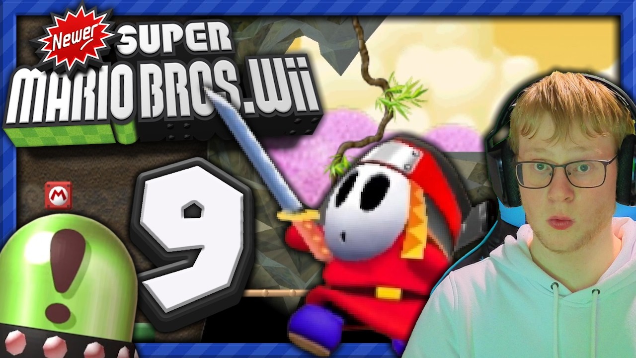 💫Newer Super Mario Bros. Wii💫#09 Crazy Hitboxen, Shy Guy Samurai benötigt & Grüner Schalterpalast