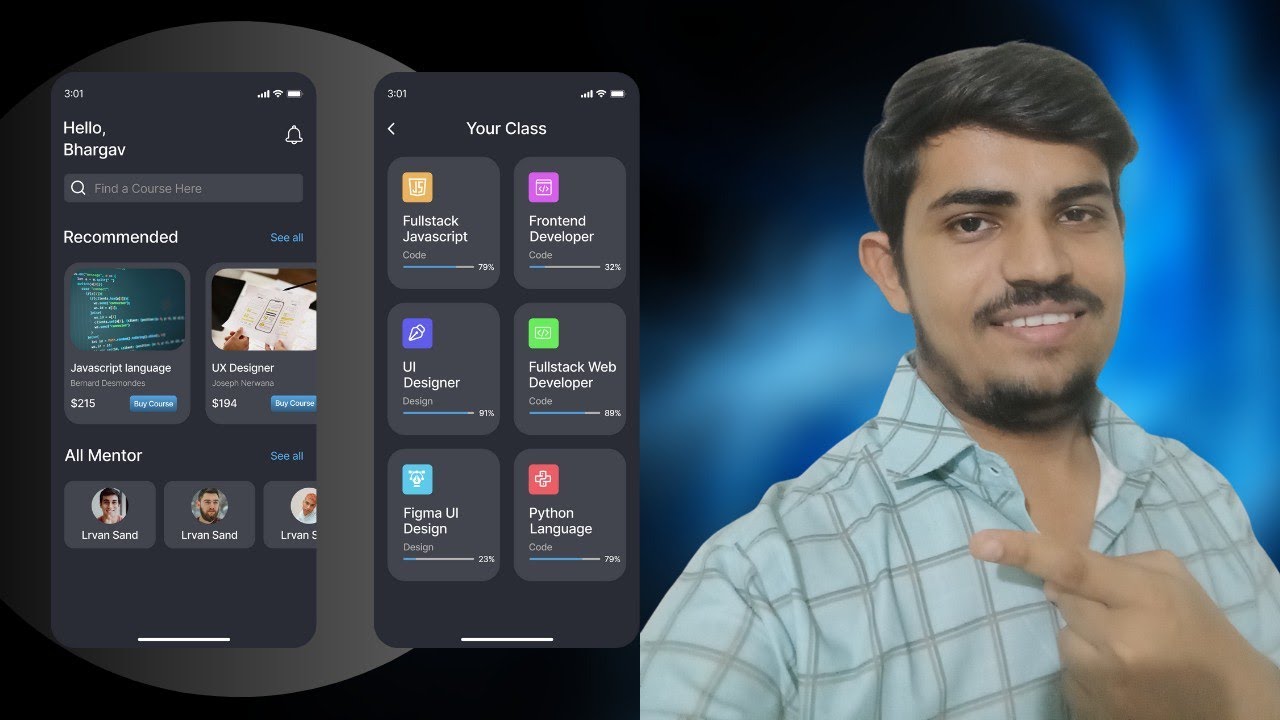 Course App Ui Design | figma tutorial for Beginners | App Ui Design ...