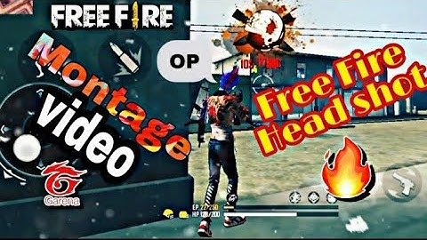 free fire montage video😎. high graphics snow fall with op head shots😳