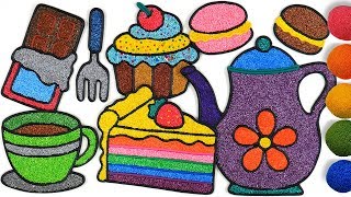 เค้ก, ชุดน้ำชา | Coloring Cake, Tea Set with Foam clay for Kids, Children