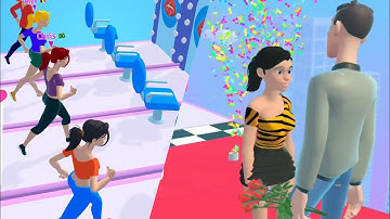 Makeover Race 3D💑🌈 Walkthrough All Levels Gameplay android ios
