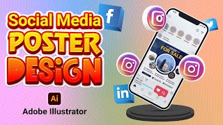 How to Design Professional Facebook Poster Design for Real Estate in Adobe Illustrator | Project-19