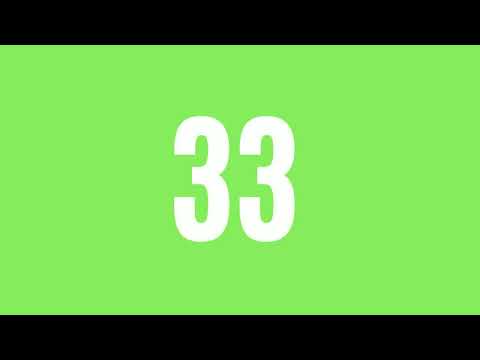 countdown white 60 seconds - green screen