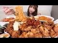 【大食い】からあげラーメン冷麺キンパ【もえあず】