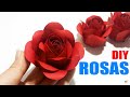 Como hacer flores de papel (Rosas) Super faciles y rapidas | DIY Manualidades #102