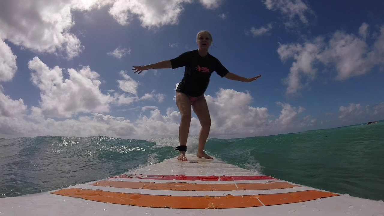 Beginner Surf Lessons Barbados Ride The Tide Surf School YouTube