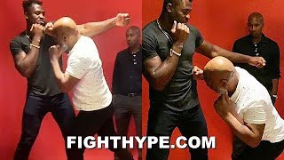 (WOW!) MIKE TYSON DEMONSTRATES HOW TO BEAT TYSON FURY TO UFC'S NGANNOU: 