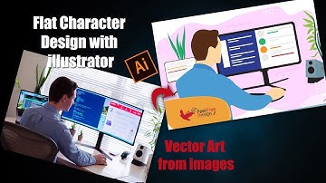 Flat vector character design illustration from scratch | Adobe Illustrator | Flat color art - 2