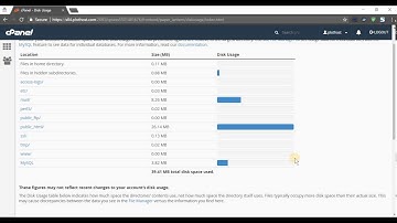 How to check your disk usage from cPanel