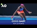 Coco Gauff's Top 10 Points | Australian Open