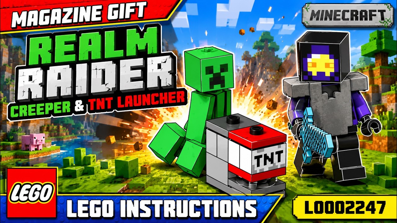 Minecraft - Realm Raider with Creeper and TNT Launcher - Magazine LEGO instructions