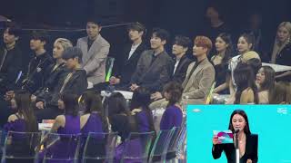 190801 MGMA (2019 MGMA) DAY6, ITZY, IZ*ONE, AB6IX, other idols react to BTS DAESANG (VCR)