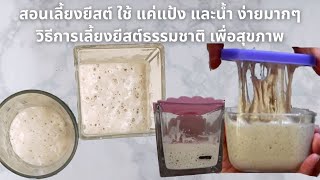 สอนเลี้ยงยีสต์ธรรมชาติ ใช้แค่แป้ง & น้ำ วิธีการเลี้ยงยีสต์ธรรมชาติ Grow Wild Sourdough Starter