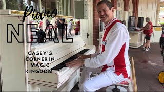 Disney’s Pianist Neal at Casey’s Corner in Magic Kingdom