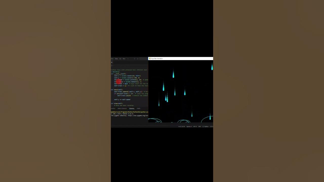 Python Rain Animation with Waves – Official-Code Brings Aqua Magic to ...