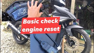 Sniper 150 check engine basic reset using obd scanner