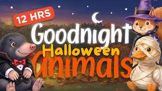 Goodnight Halloween Animals 🎃 12 Hour Non-Scary Bedtime Story for Babies and Toddlers