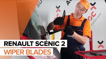 How to change rear wiper blades / rear windscreen wipers on RENAULT SCÉNIC 2 TUTORIAL | AUTODOC