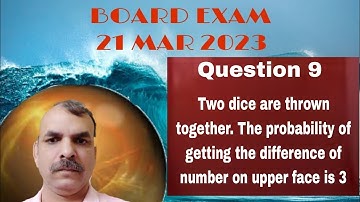 Two dice are thrown together. The probability of getting the difference of number on upper face is 3