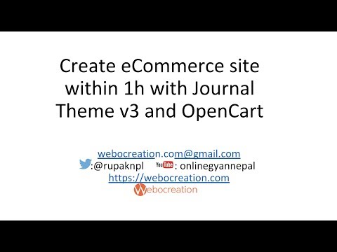 With Journal Theme v3 and Opencart, create eCommerce site within 1h