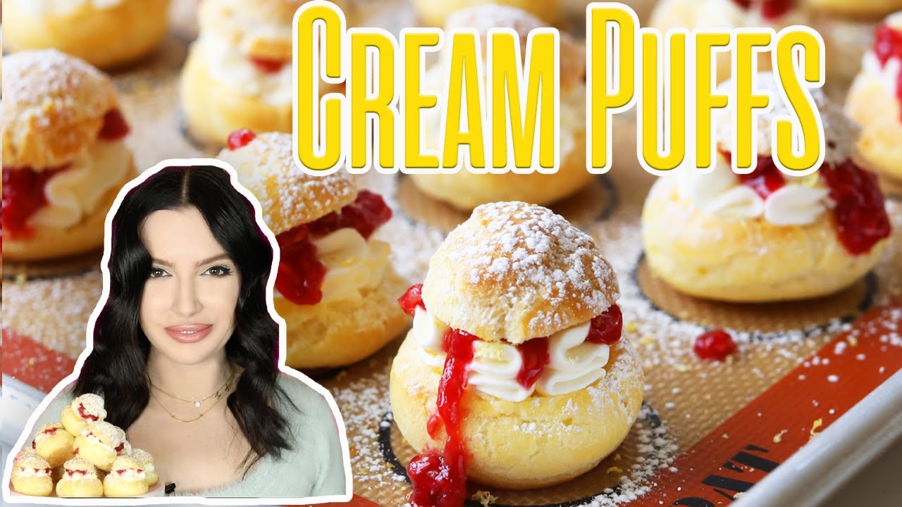 [HD] Raspberry Cream Puffs - MACARONOMICS
