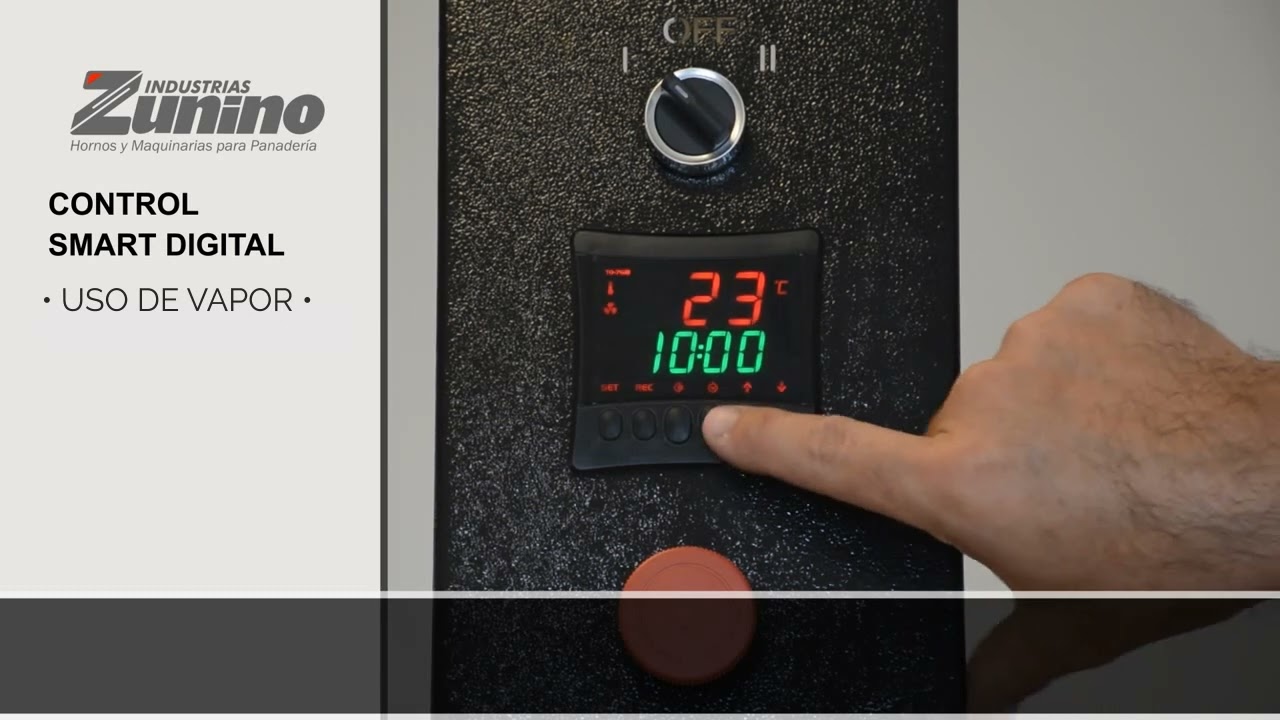 TUTORIAL USO DE VAPOR - CONTROL SMART DIGITAL HORNO ZUNINO - YouTube