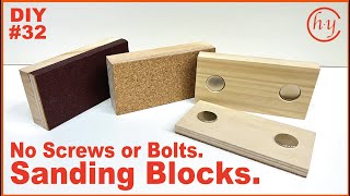 How to make better Sanding Blocks out of scrap wood.Use magnets. No screws or bolts.DIY#32