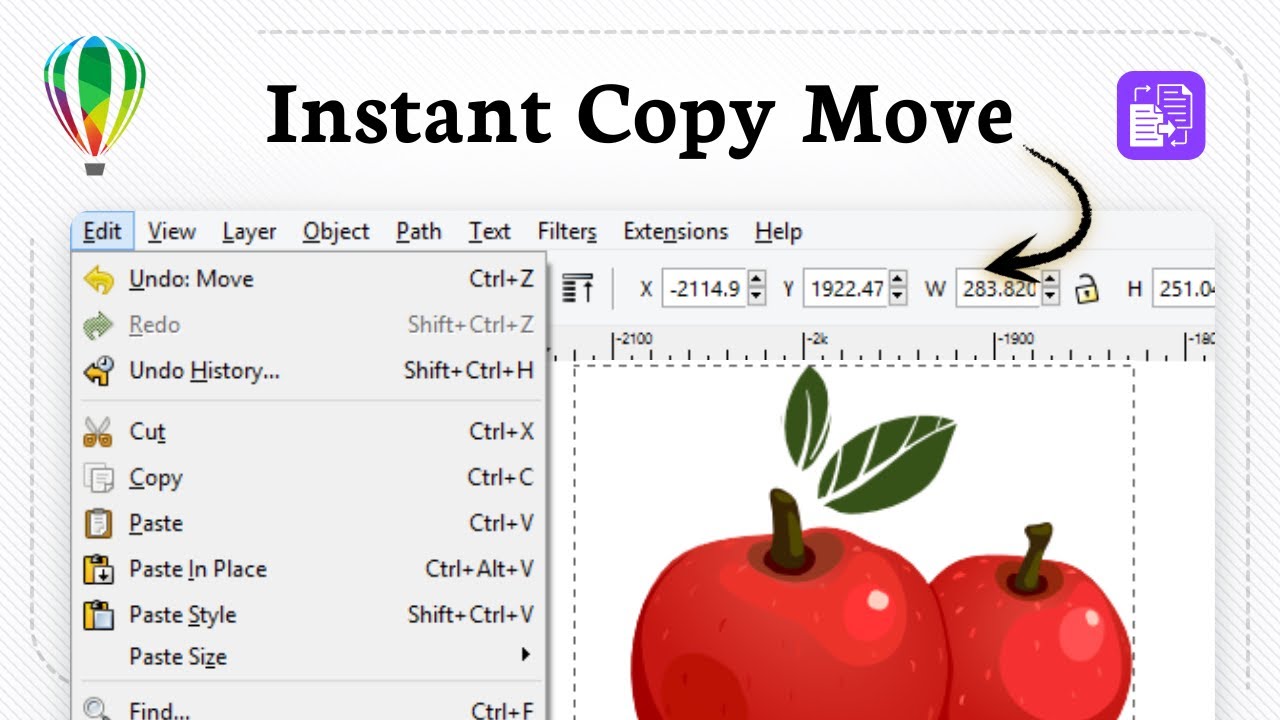 How to duplicate an object quickly in CorelDRAW - YouTube