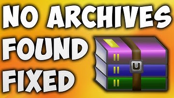 How To Fix No Archives Found Error - Solve WinRAR No Archives Found [BEGINNER