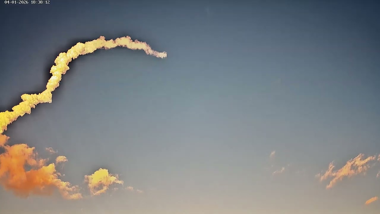 Artemis II Launches! Historic Moon Mission Liftoff | Wide View from AfarTV Cam B