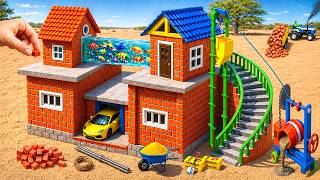 DIY Construction Science Project - Building a Modern 2-Story Twin House With Brick and Cement