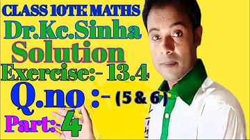 #class 10th #kc sinha maths #solution #Ex_13.4 #Ch_13 part 4 #Q.no 5 & 6 bihar board #rrr maths guru