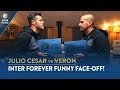 INTER FOREVER FUNNY FACE-OFF: JULIO CESAR vs VERON! 😁🇧🇷🇦🇷⚫🔵 (CC Button SUB ENG + ITA)