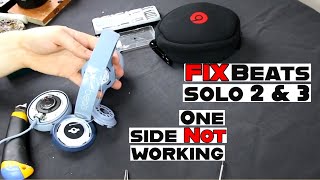 How to repair Beats solo 2 & Solo 3 headphones - not working one side