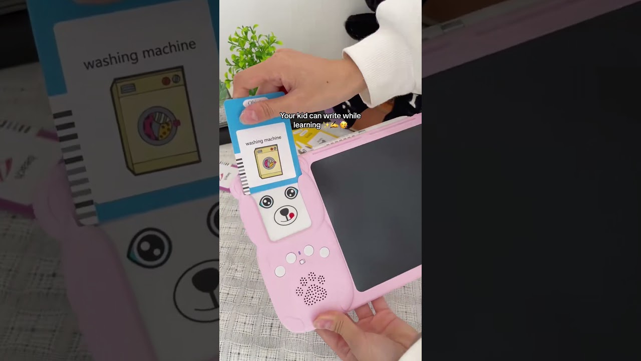 Kids' LCD Writing Tablet With Talking Flash Card