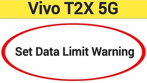 how to set data limit warning,Vivo T2X 5G me data limit kaise set karen