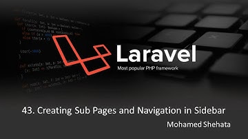 #43 Laravel 9 | Creating Sub Pages and Navigation in Sidebar