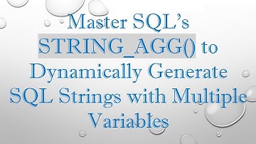 Master SQL