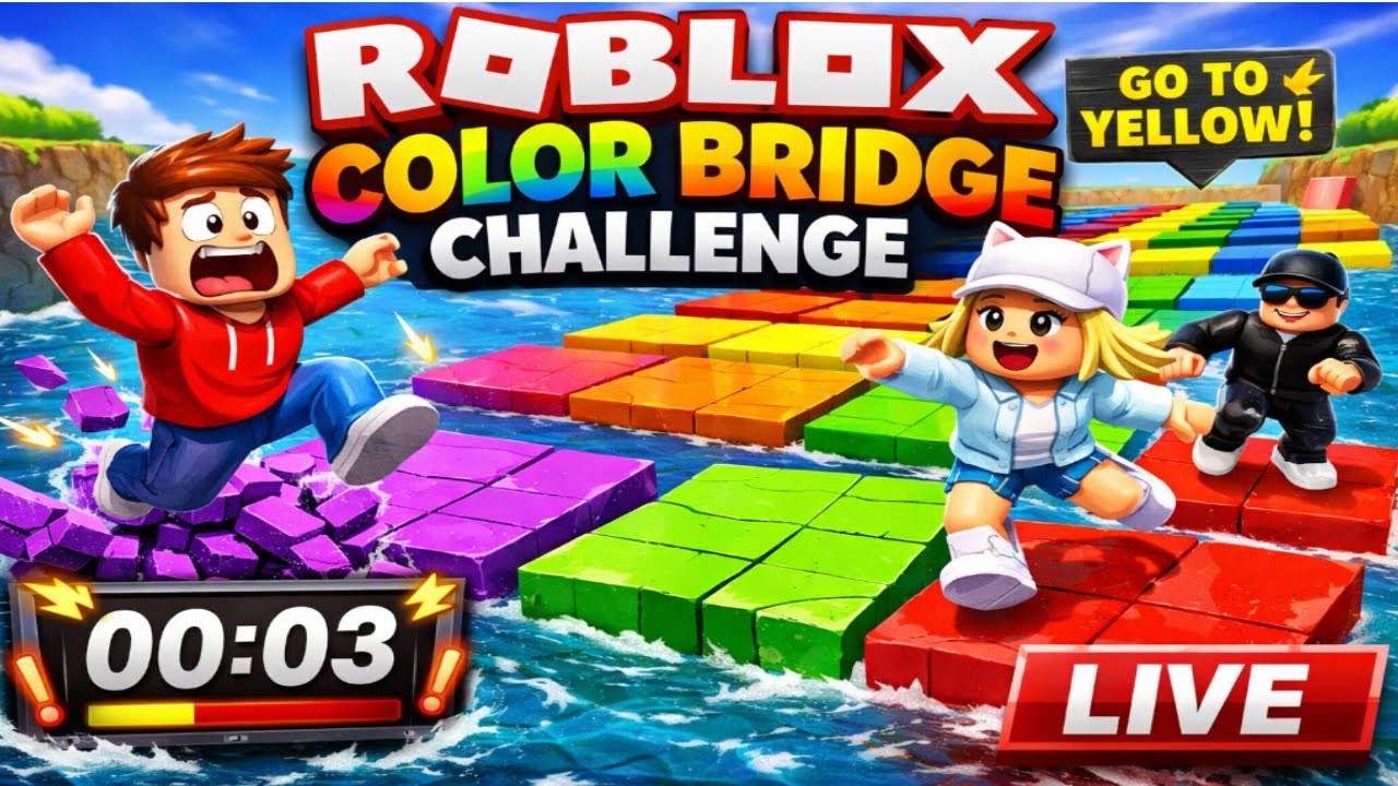 ROBLOX ULTIMATE BRAINROT COLOR BRIDGE CHALLENGE LIVE 1 - YouTube