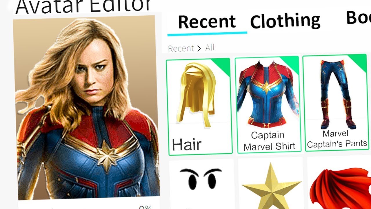 Making Captain Marvel A Roblox Account Youtube - roblox hulk shirt