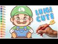 Como dibujar a luigi kawaii